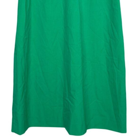 J. Crew Sleeveless Ruffle Neck Knee Length Sheath Dress 10 Modern Kelly Green - Picture 4 of 16